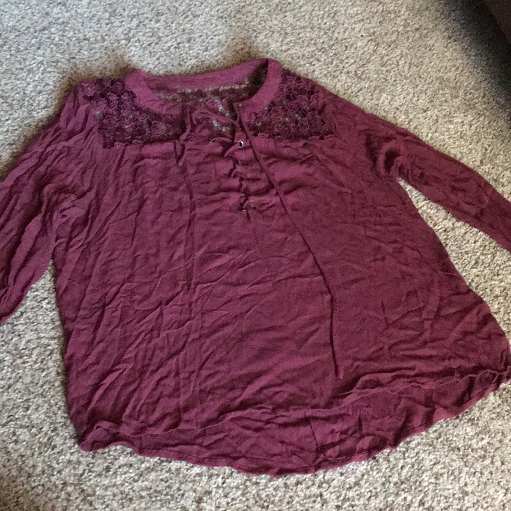 Burgundy shirt